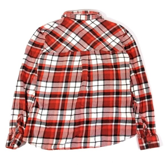 Columbia Flannel Button Down Long Sleeve Shirt Jacket Shacket Red Plaid Women XS - Picture 5 of 6